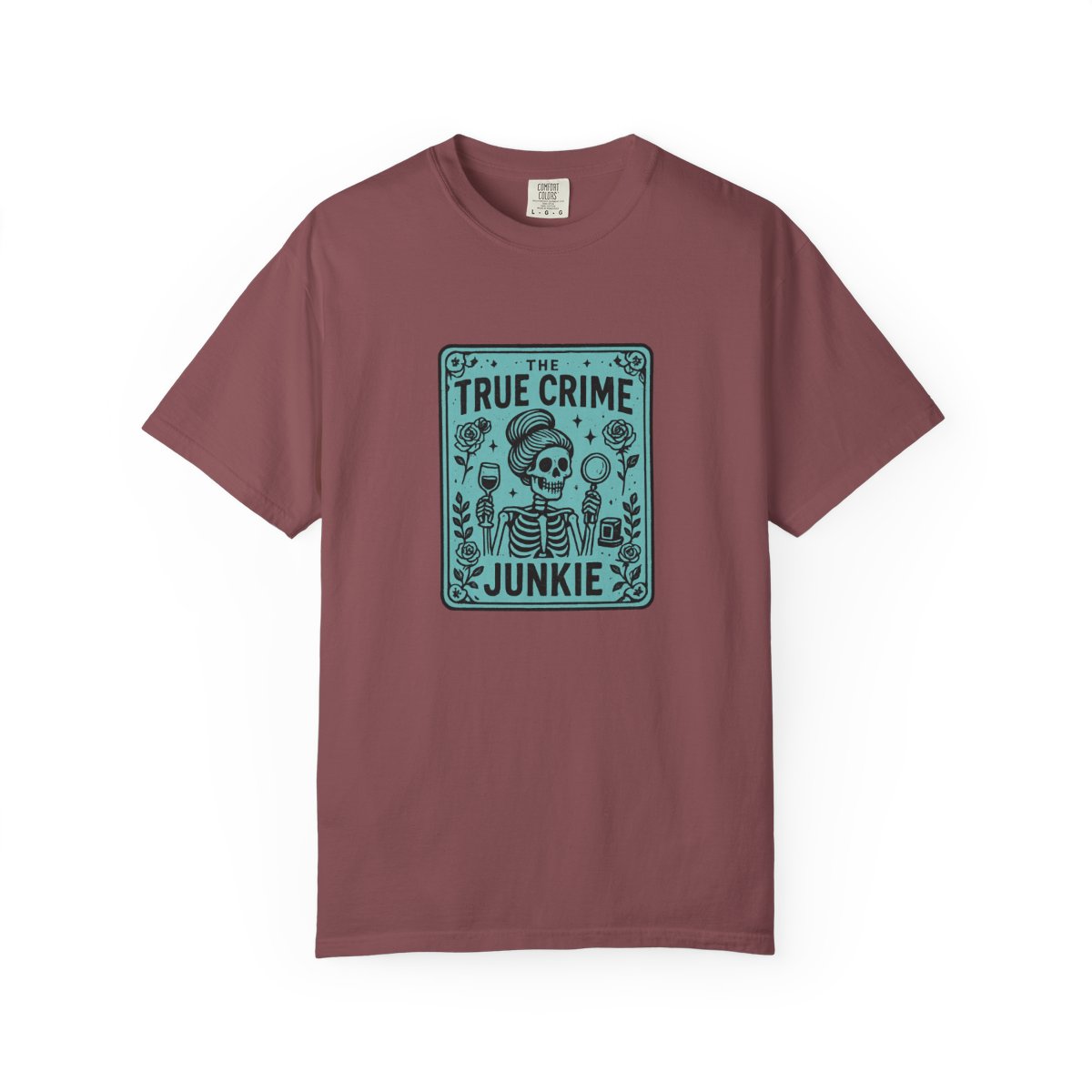 True Crime Junkie Skeleton Playing Card T-Shirt - Official t-shirts merchandise